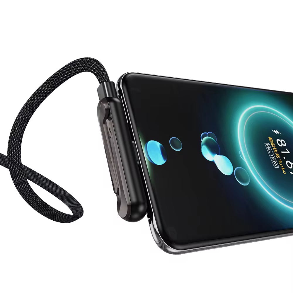 CableQuest™ 240W USB-C to USB-C Fast Charging Cable with Built-in Stand (1.5m)