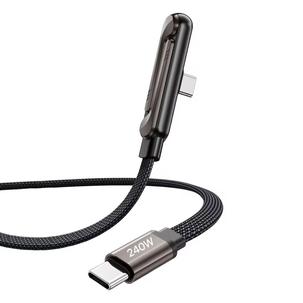 CableQuest™ 240W USB-C to USB-C Fast Charging Cable with Built-in Stand (1.5m)